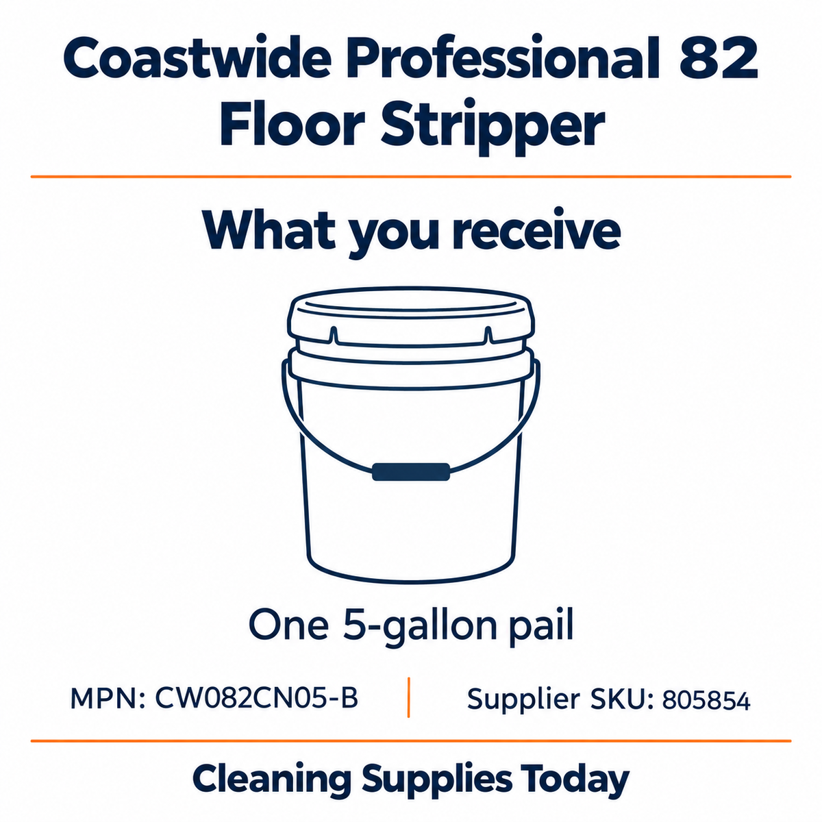 Coastwide Professional 82 floor stripper, one 5-gallon pail, CW082CN05-B — package guide