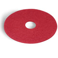 Coastwide Professional 17-inch red buffing floor pad — representative single pad; five pads in the carton