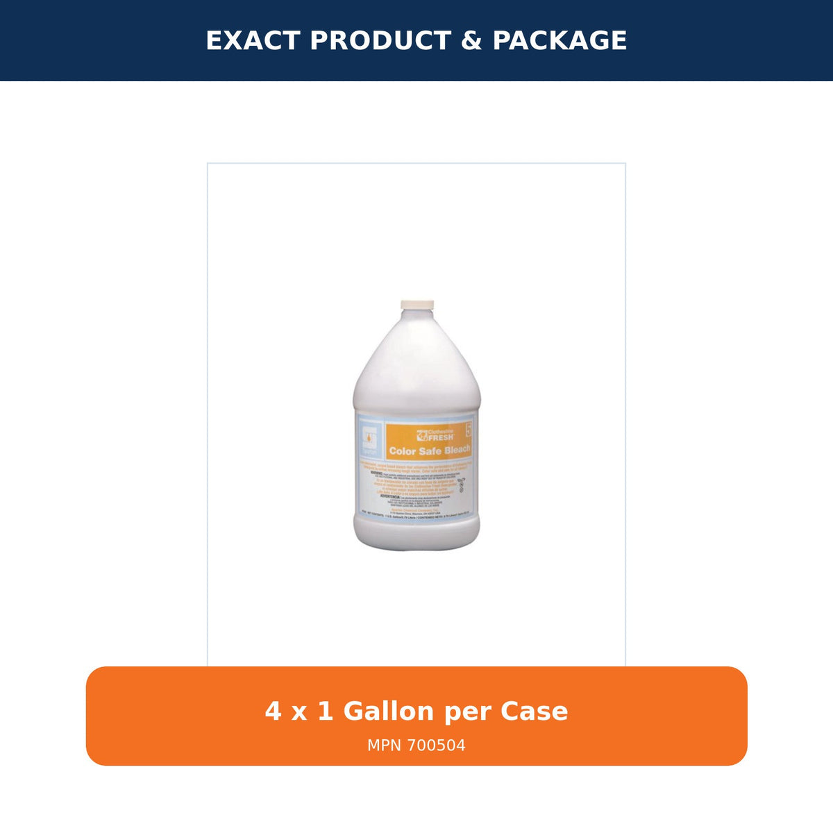 Spartan Clothesline Fresh Color-Safe Bleach, 1 Gal, 4/Case – MPN 700504 – 02 package