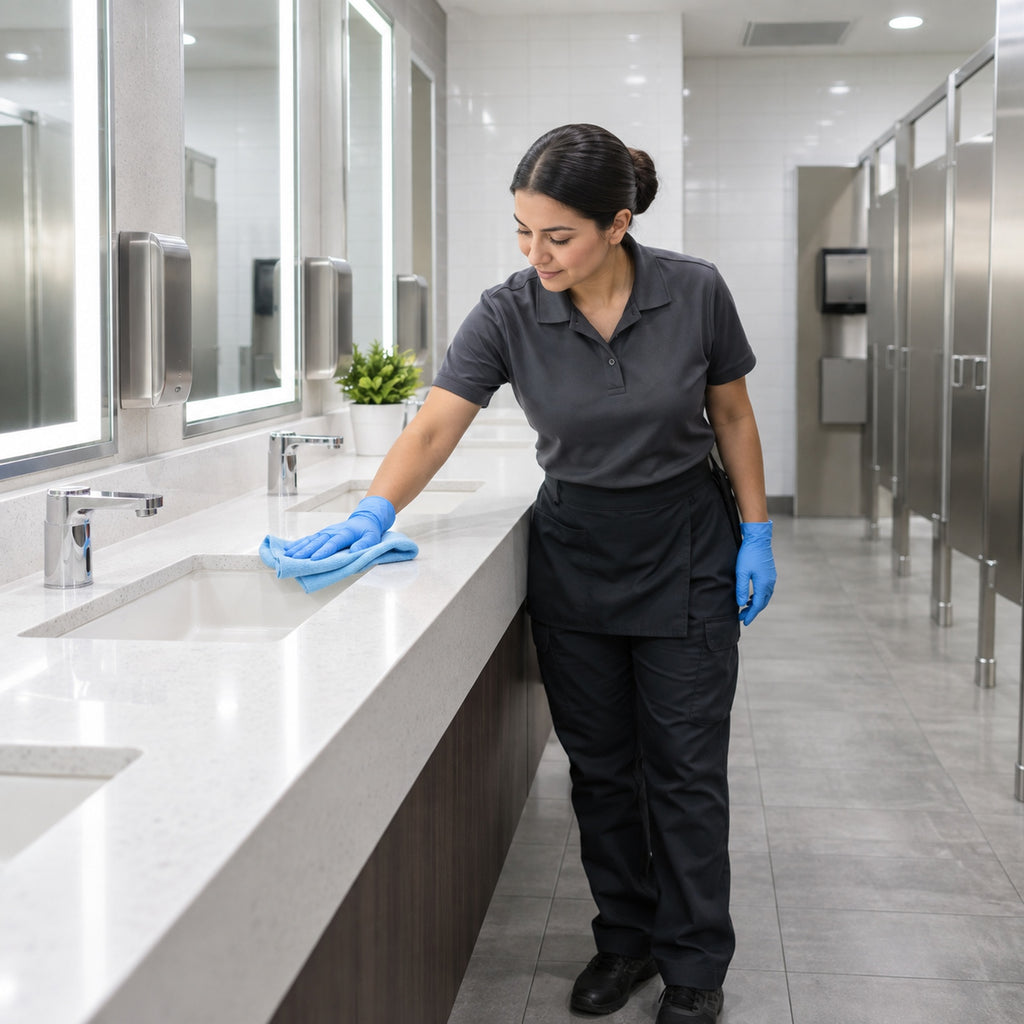 Diversey Crew Non-Acid SmartDose disinfectant — commercial cleaning application