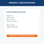 Diversey Crew 44 J-Fill restroom cleaner MPN 93172650 – product specifications