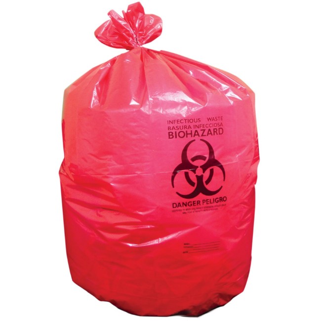 Heritage Healthcare Printed Red Liners – 12-16 Gallon, 1.3 Mil, Case of 500 — representative item; supplied quantity and kit contents as listed