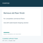 3M 7300 Black Stripping Pads 28 × 14 in — PURPOSE; Remove old floor finish; For compatible commercial floors; Use with water-based stripping solution