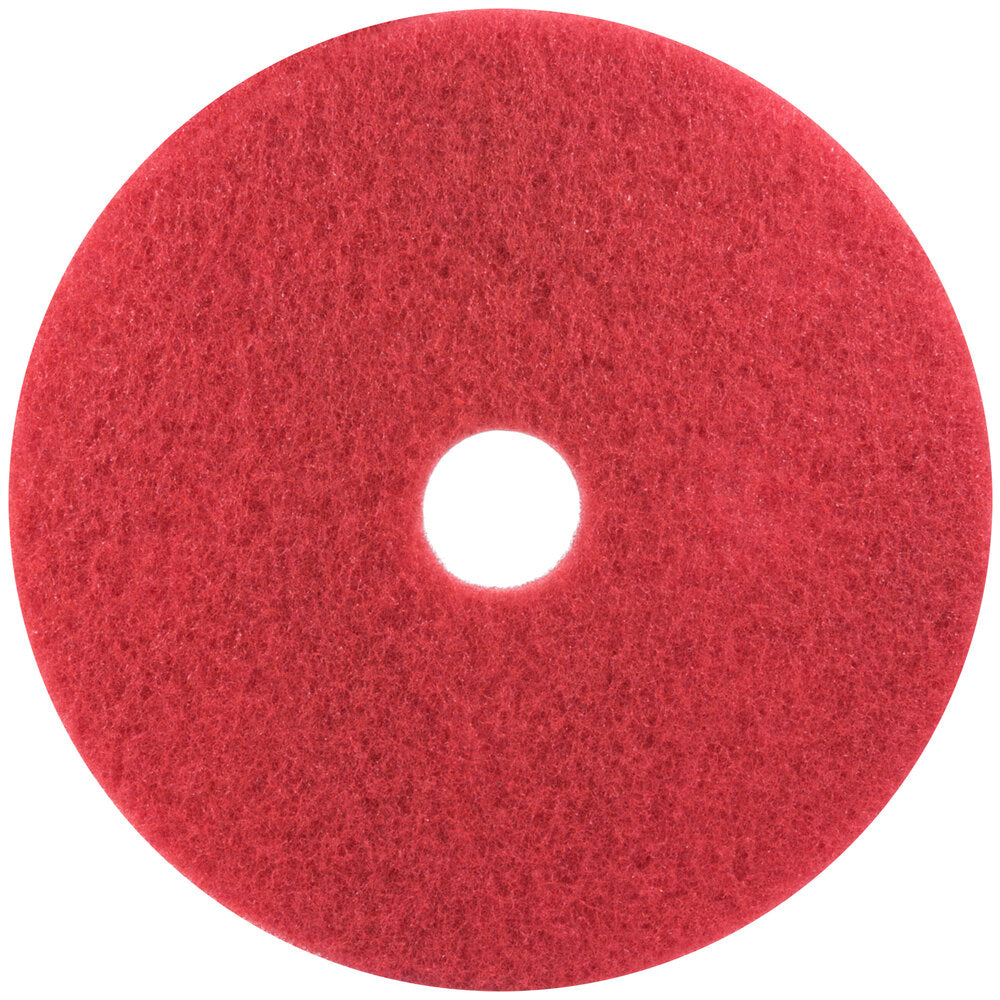 3M Red Buffer Pad 5100, 11 inch — representative pad; supplied quantity 25 pads