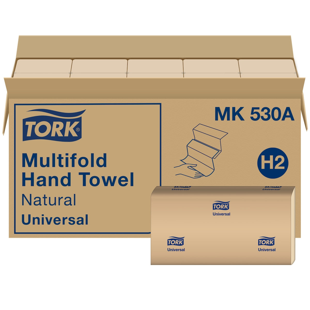 Tork MK530A manufacturer package and refill view; supplied quantity is stated in the listing