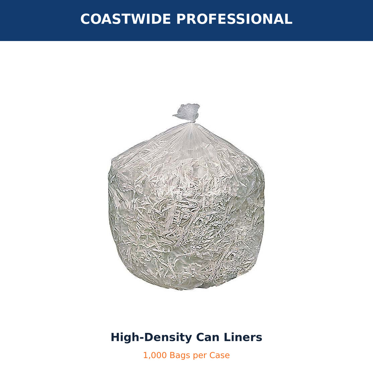 Coastwide 12–16 gallon natural can liners – product hero