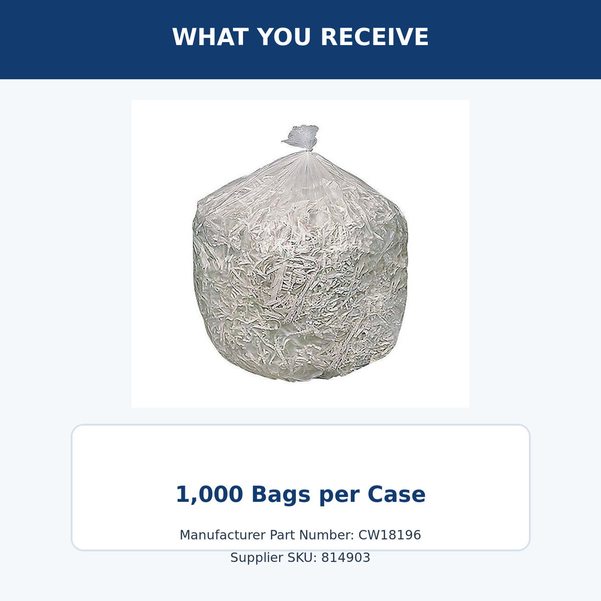 Coastwide 12–16 gallon natural can liners – package quantity