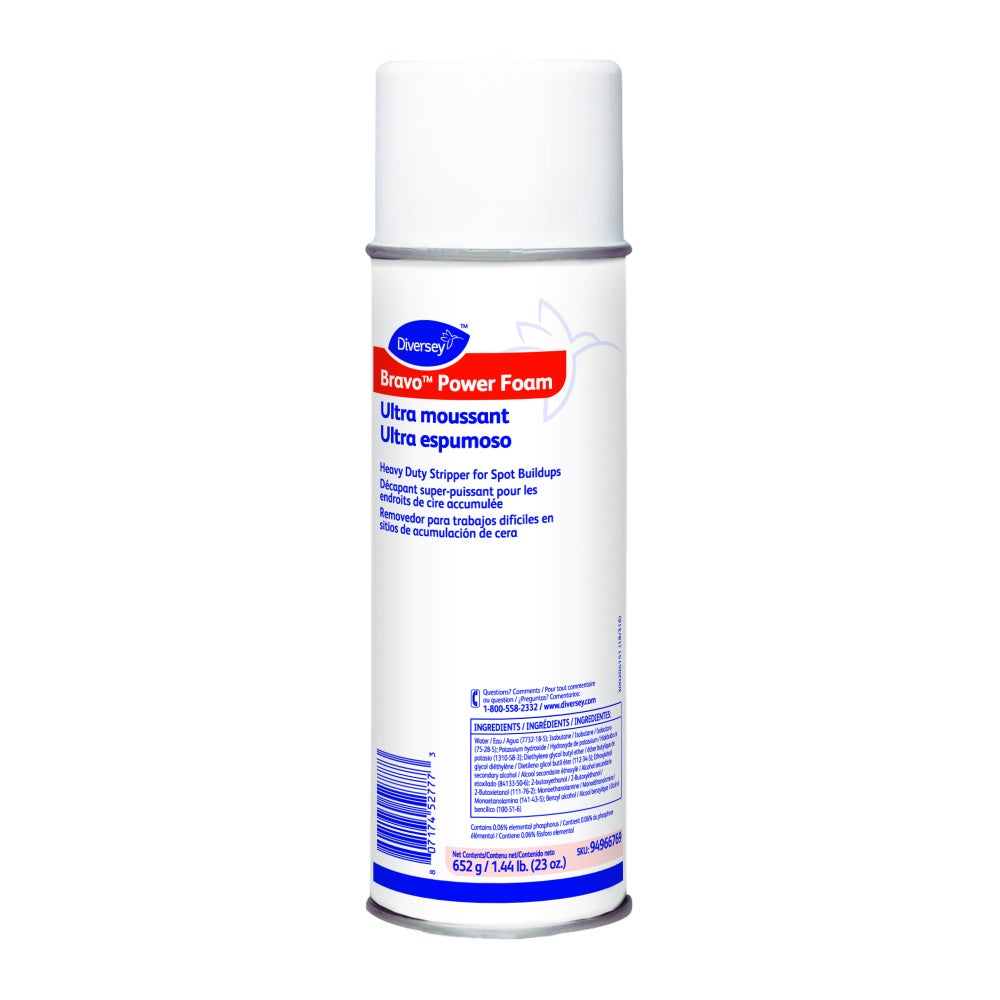 Diversey Bravo Power Foam Stripper, 23 oz Aerosol, 12/Case — official product photo