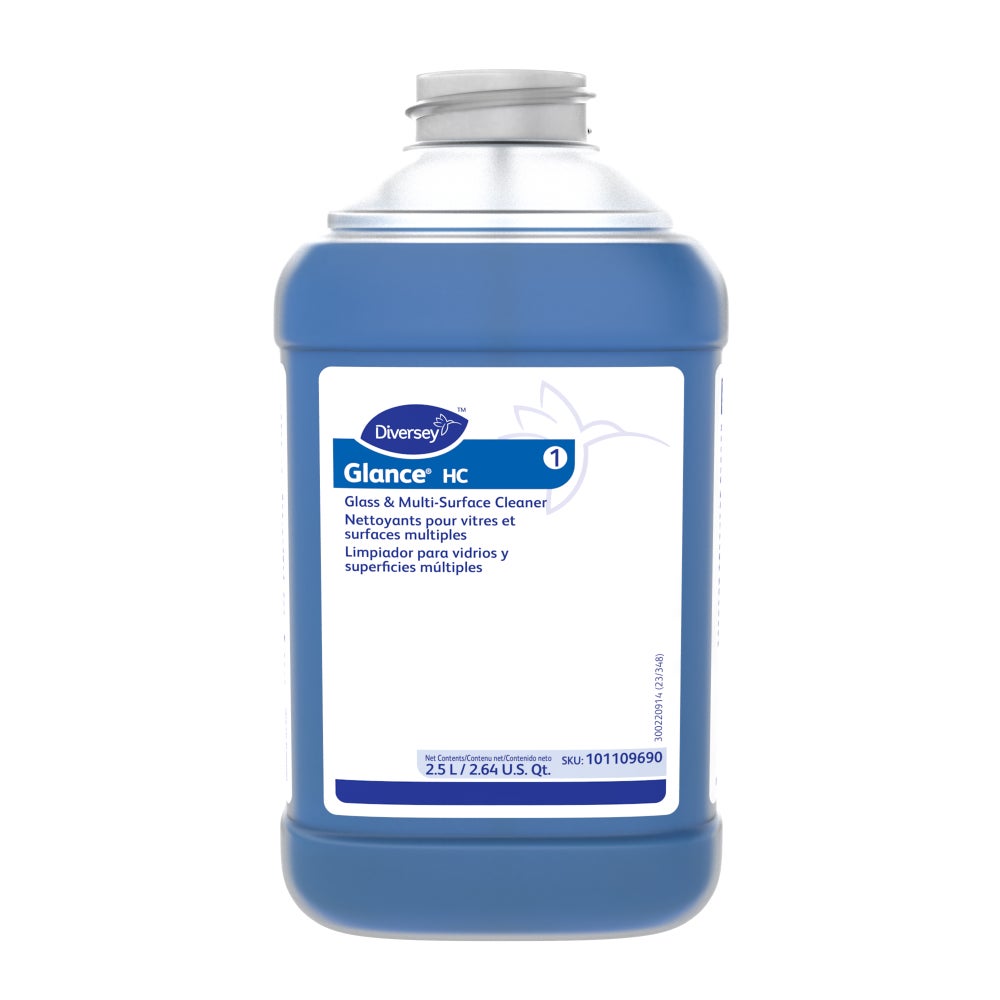Front label of Diversey Glance HC 2.5 L J-Fill bottle