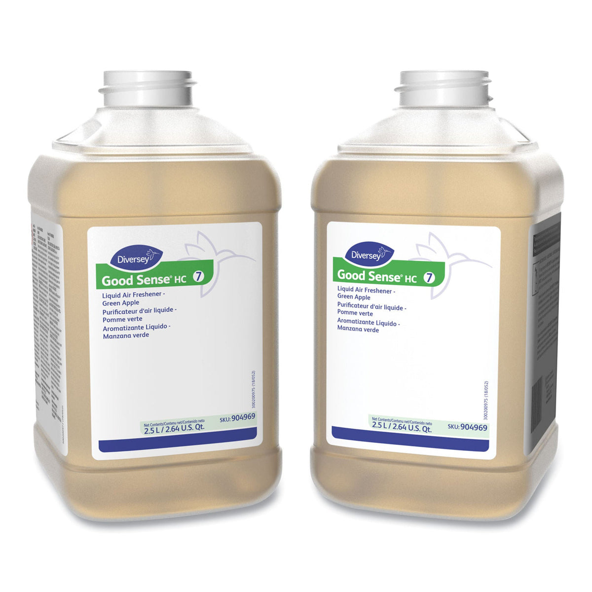 Diversey Good Sense HC 7 Green Apple J-Fill air freshener, two 2.5-liter bottles