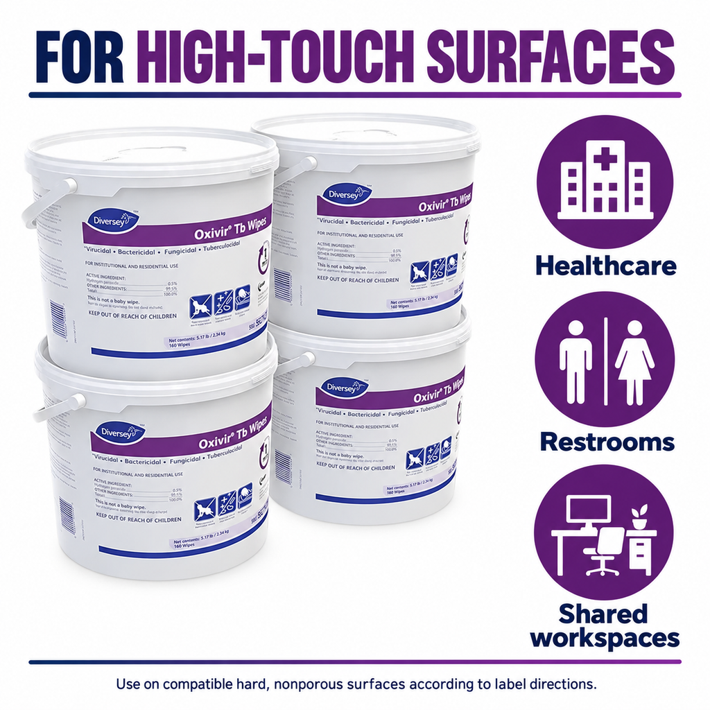 Diversey Oxivir TB Wipes applications