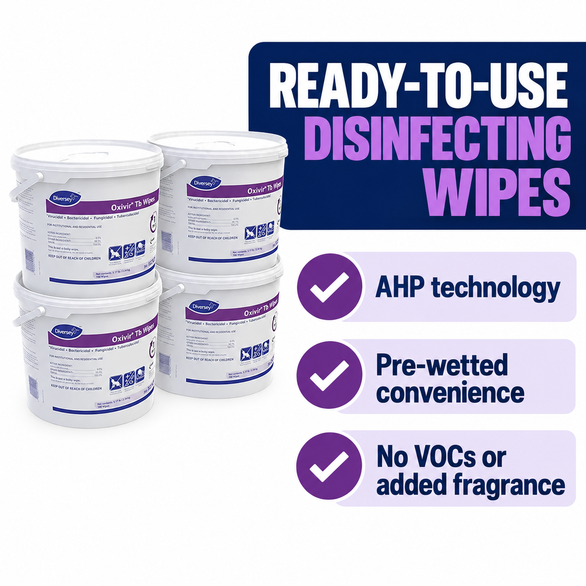 Diversey Oxivir TB Wipes benefits