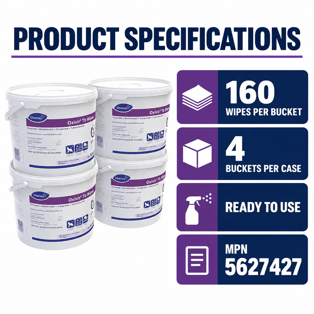 Diversey Oxivir TB Wipes product specifications