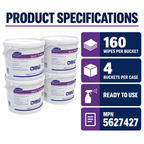 Diversey Oxivir TB Wipes product specifications
