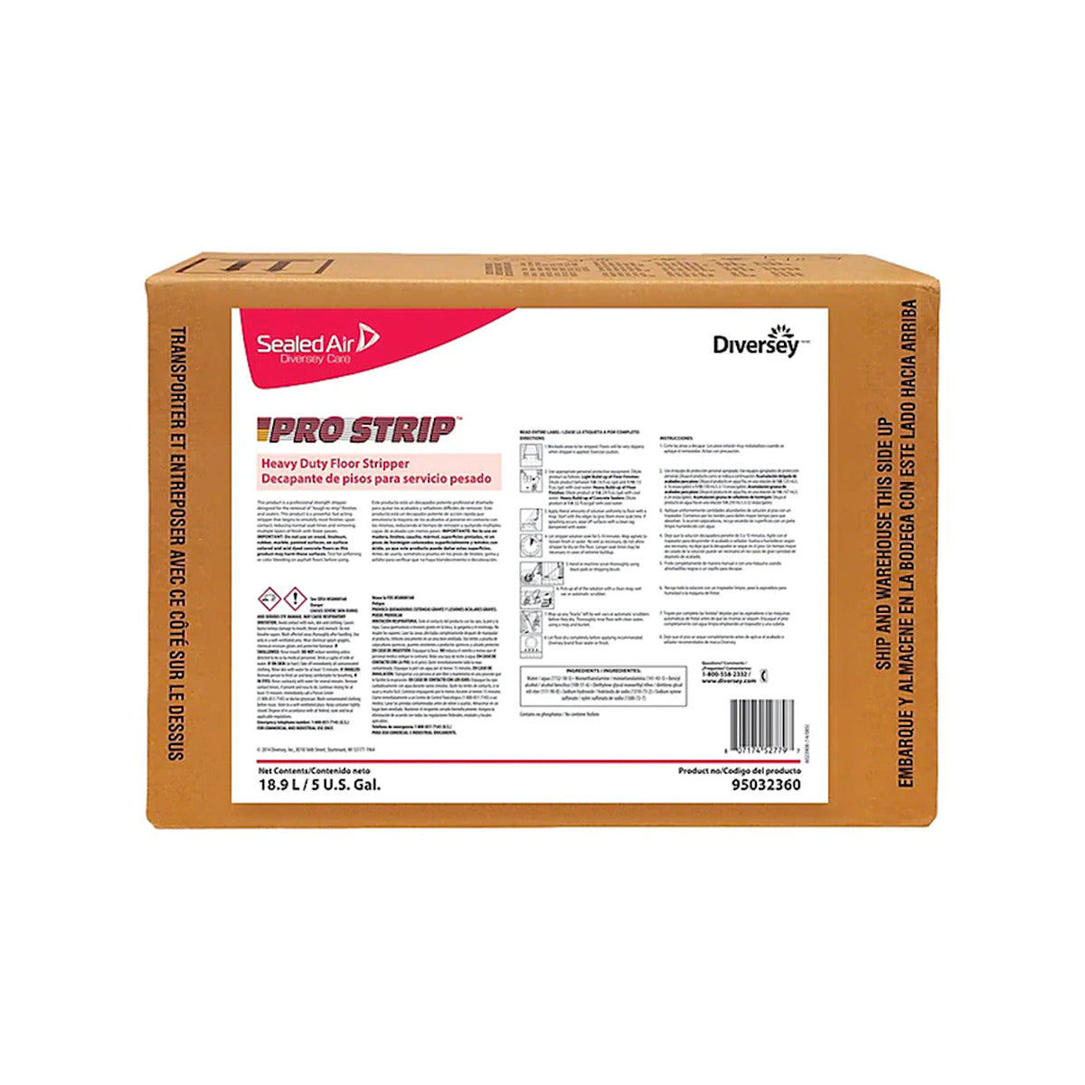 Diversey Pro Strip Heavy-Duty Floor Stripper 5 gallon BIB, MPN 95032360