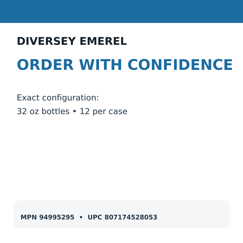 Diversey Emerel MPN 94995295 and 12-case configuration