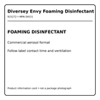 Diversey Envy disinfectant information card