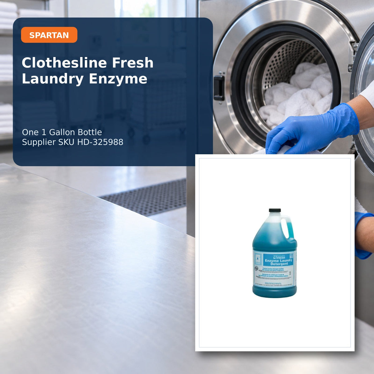 Spartan Clothesline Fresh Laundry Enzyme, 1 Gal – SKU HD-325988 – 01 hero