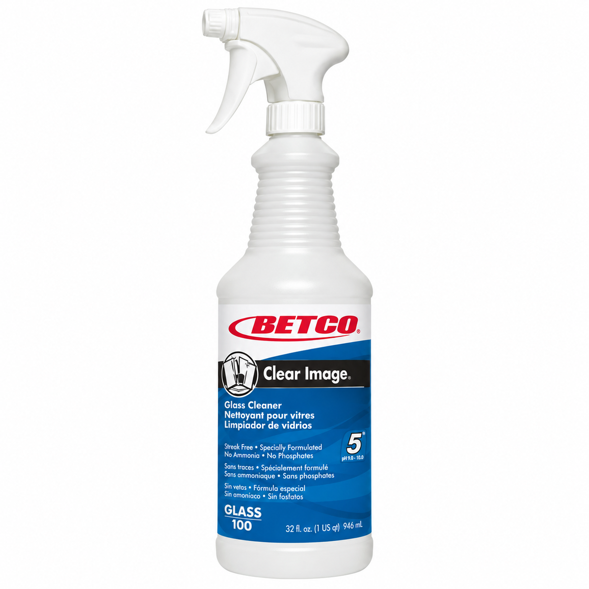 Betco Clear Image Empty Spray Bottles with Triggers 32 oz 12 Case
