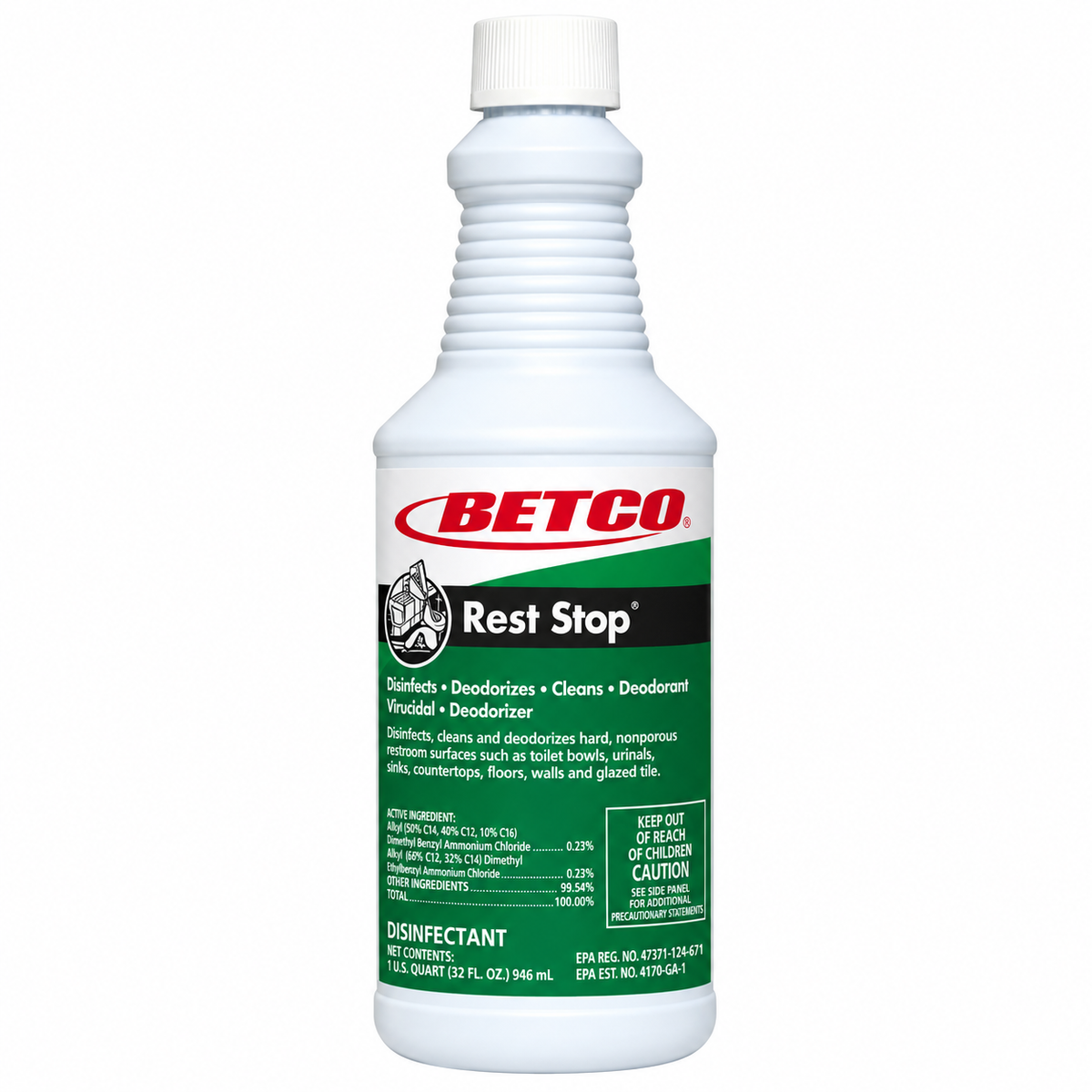 Betco Rest Stop Restroom Disinfectant Floral 32 oz 12 Case