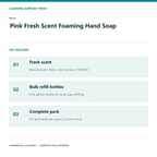 Betco Pink Fresh Scent Foaming Hand Soap, 1 gal – 8-Bottle Pack – features and specifications