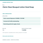 Betco Clario Clean Bouquet Lotion Hand Soap, 1 L – 12-Refill Pack – uses and product specifications