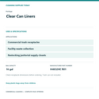 Heritage Clear Can Liners, 16 gal, 0.7 mil – 500 Bags/Case – uses and product specifications