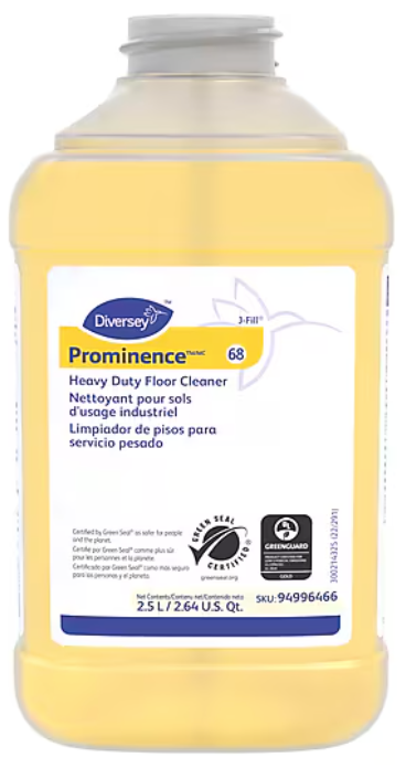 Diversey Prominence 66 J-Fill Floor Cleaner, 2.5 L — 4 Cases / 8 Bottles — supplier photo (one unit shown)