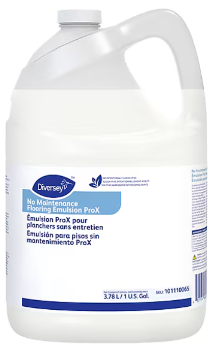 Diversey No-Maintenance Flooring Emulsion ProX, 1 Gal, Case of 4 — authentic supplier photo; see title for full supplied quantity