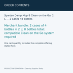 Spartan Damp Mop 8 Clean on the Go, 2 L — 2 Cases / 8 Bottles — order contents information card