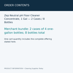 Zep Neutral pH Floor Cleaner Concentrate, 1 Gal — 2 Cases / 8 Bottles — order contents information card
