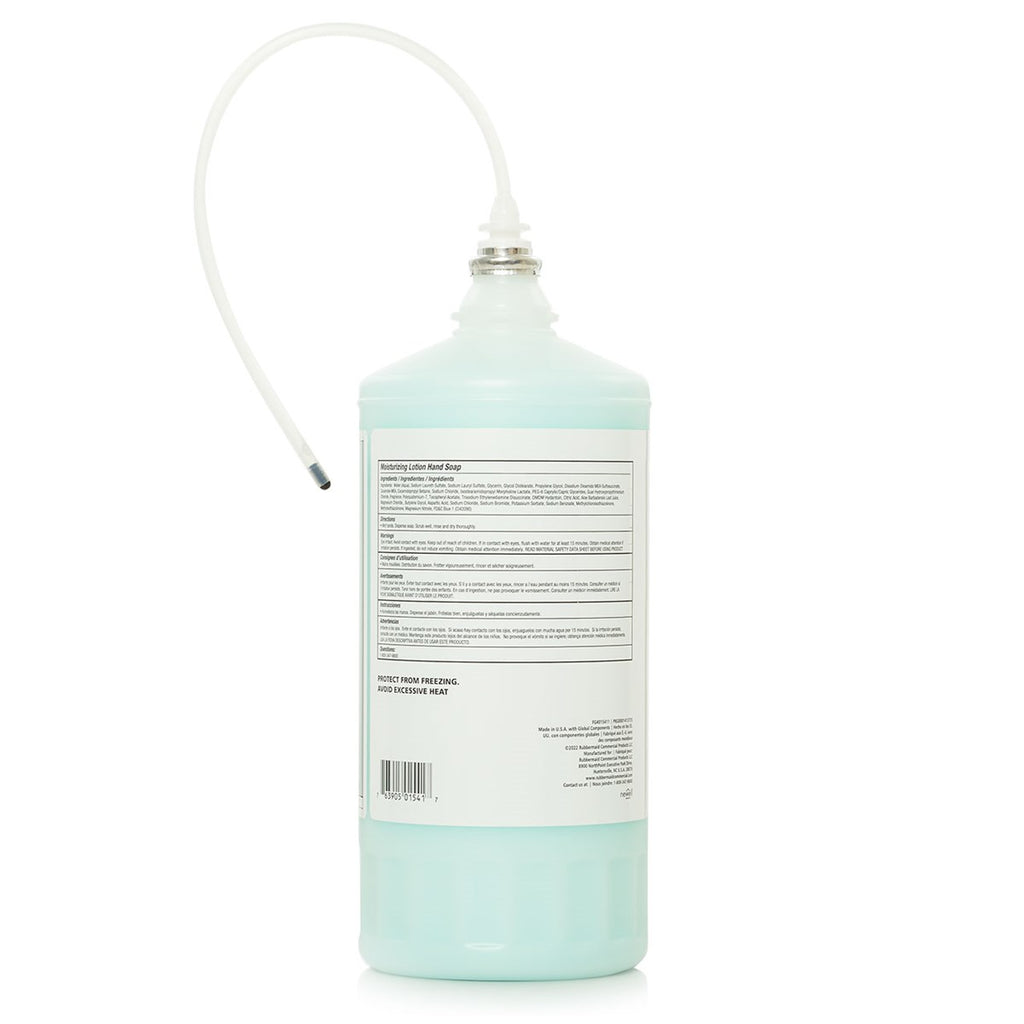 Rubbermaid OneShot FG4015411 moisturizing lotion hand soap refill back label
