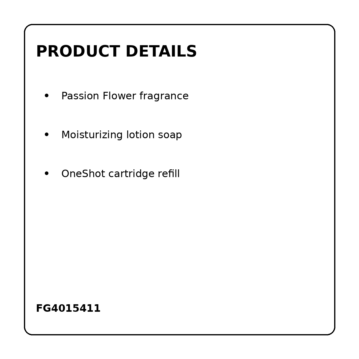 FG4015411 product details and OneShot refill information
