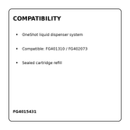 FG4015431 OneShot dispenser compatibility information