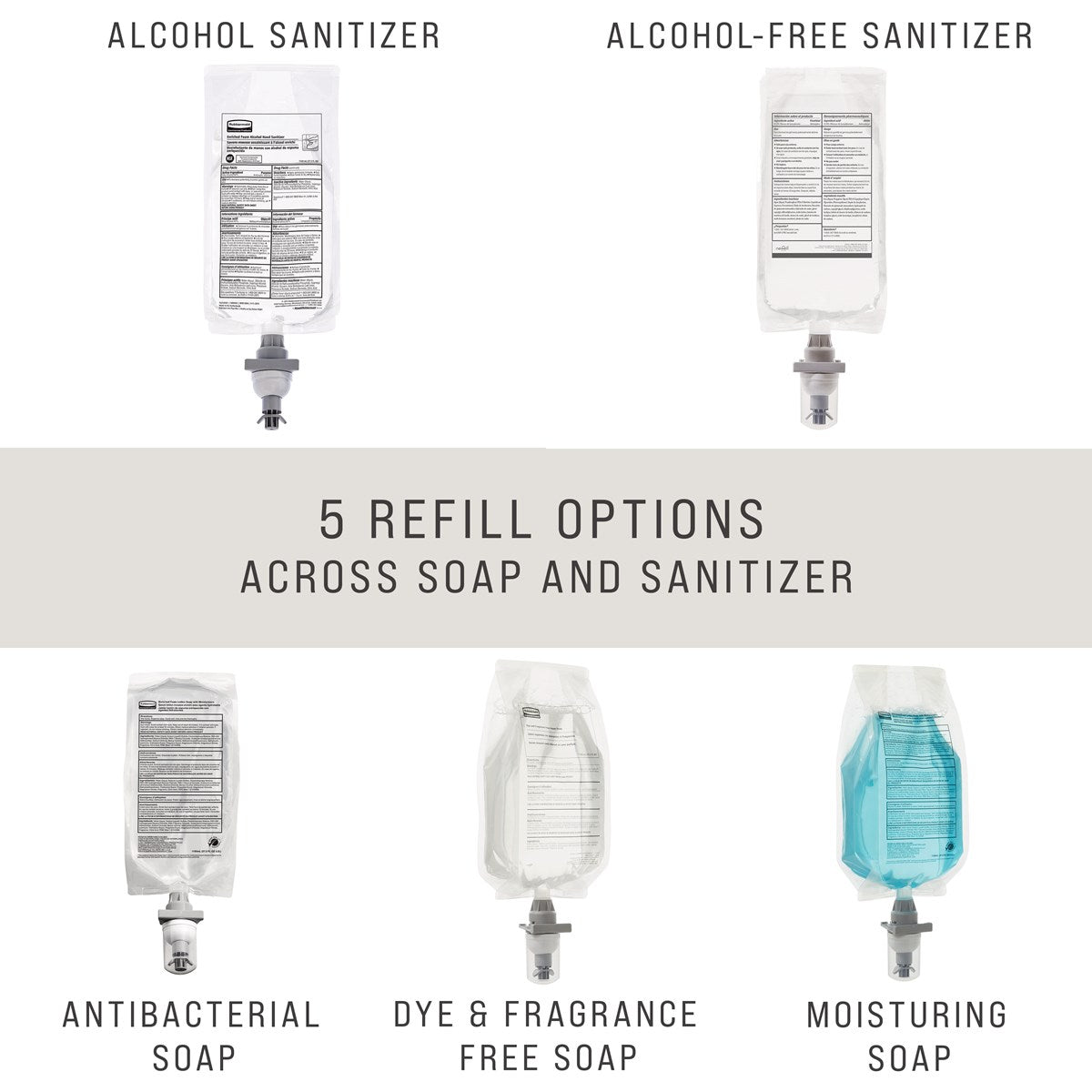 Rubbermaid AutoFoam refill options and FG750112 product information
