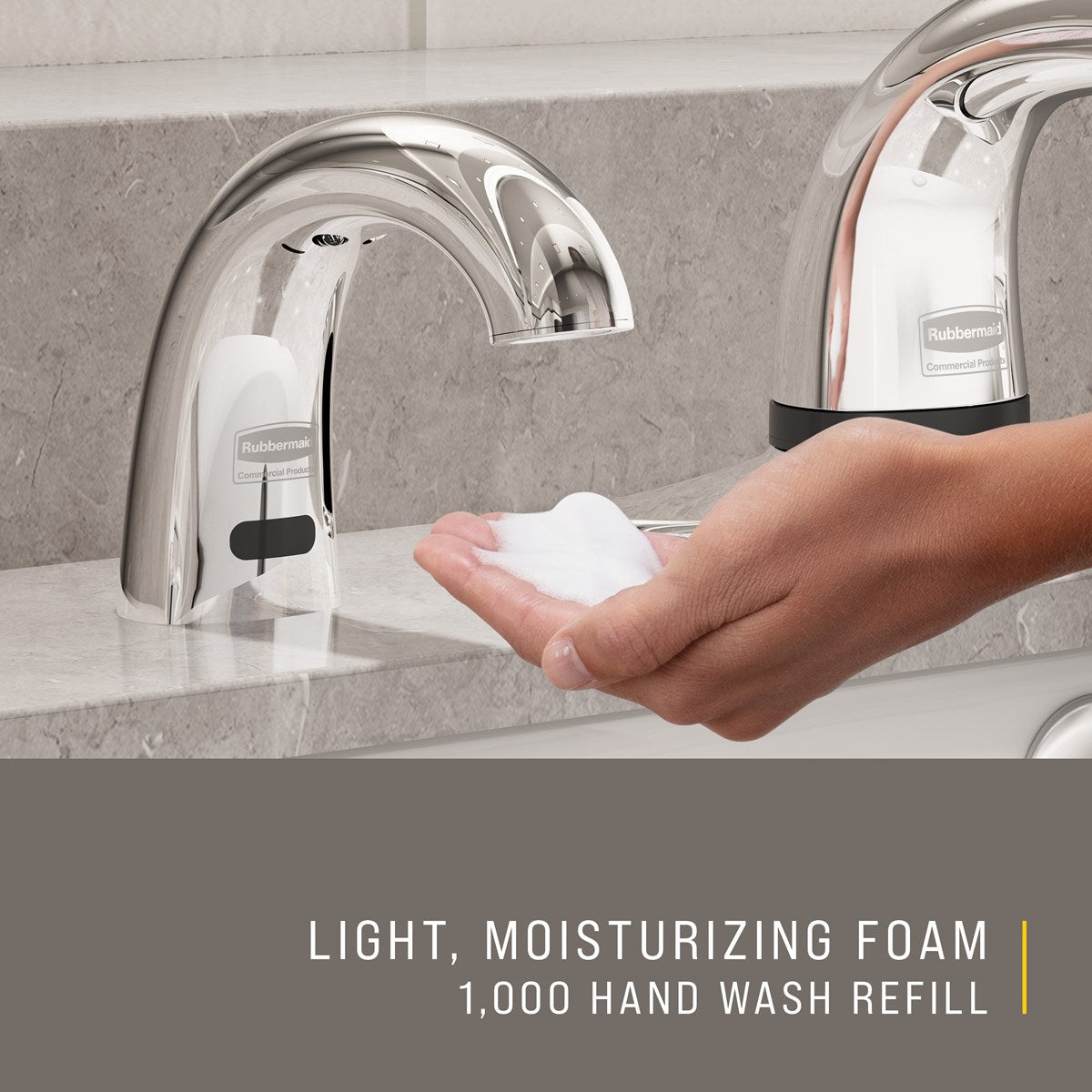 Rubbermaid OneShot foam hand soap dispensing application