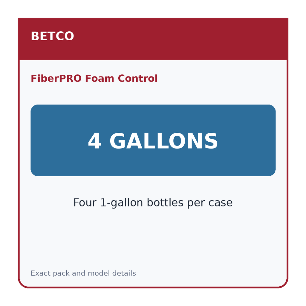 Betco FiberPRO Foam Control specification 2 of 5