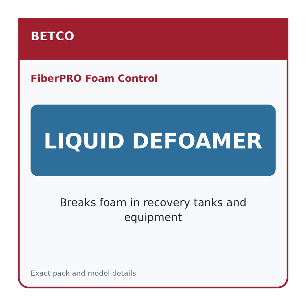 Betco FiberPRO Foam Control specification 3 of 5