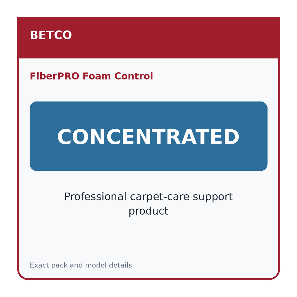 Betco FiberPRO Foam Control specification 4 of 5