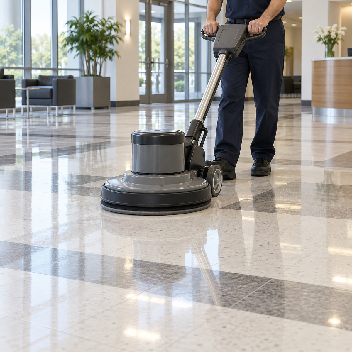 Diversey Signature ProX UHS floor finish maintained with high-speed burnishing