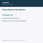 Citrus Express Gel Spotter - Intended use; 1 bottle x 32 fl oz (1 quart); product information graphic