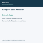 Red Juice Stain Remover - Intended use; 6 bottles x 32 fl oz; product information graphic