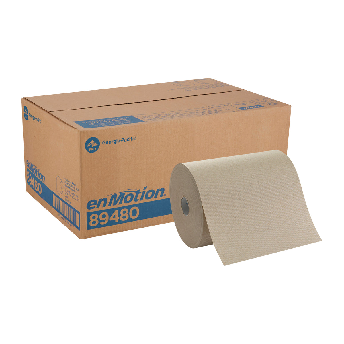 Georgia-Pacific enMotion 89480 brown 10 inch hardwound paper towels, 6 rolls per case