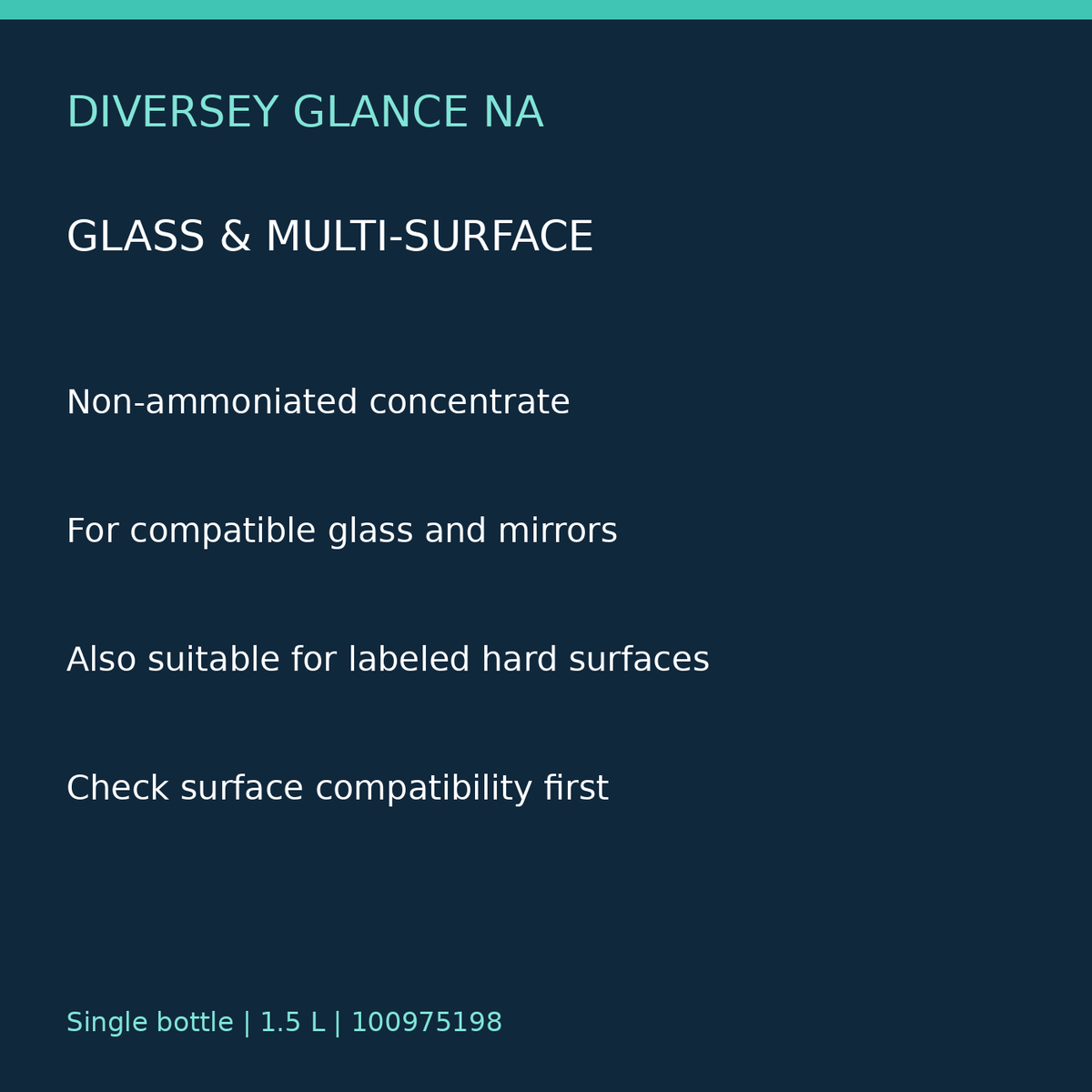 Glance NA glass and surface cleaner features