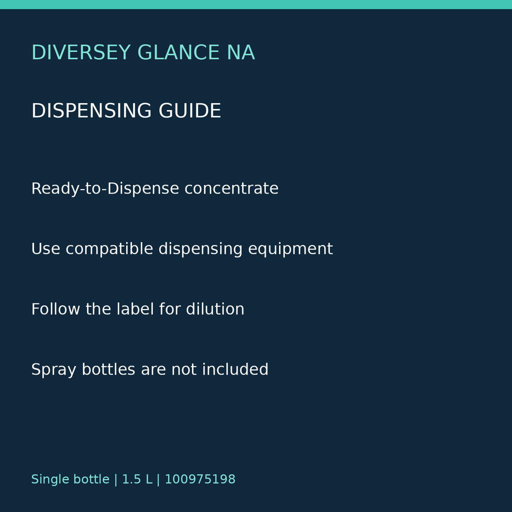 Glance NA RTD dispensing guide
