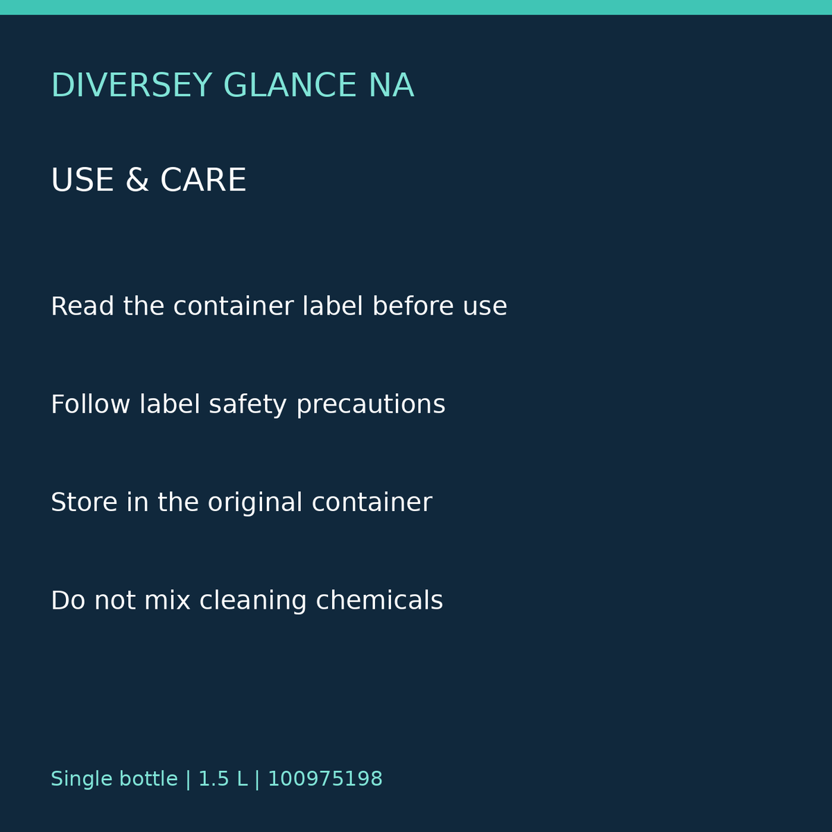 Glance NA label and storage guidance