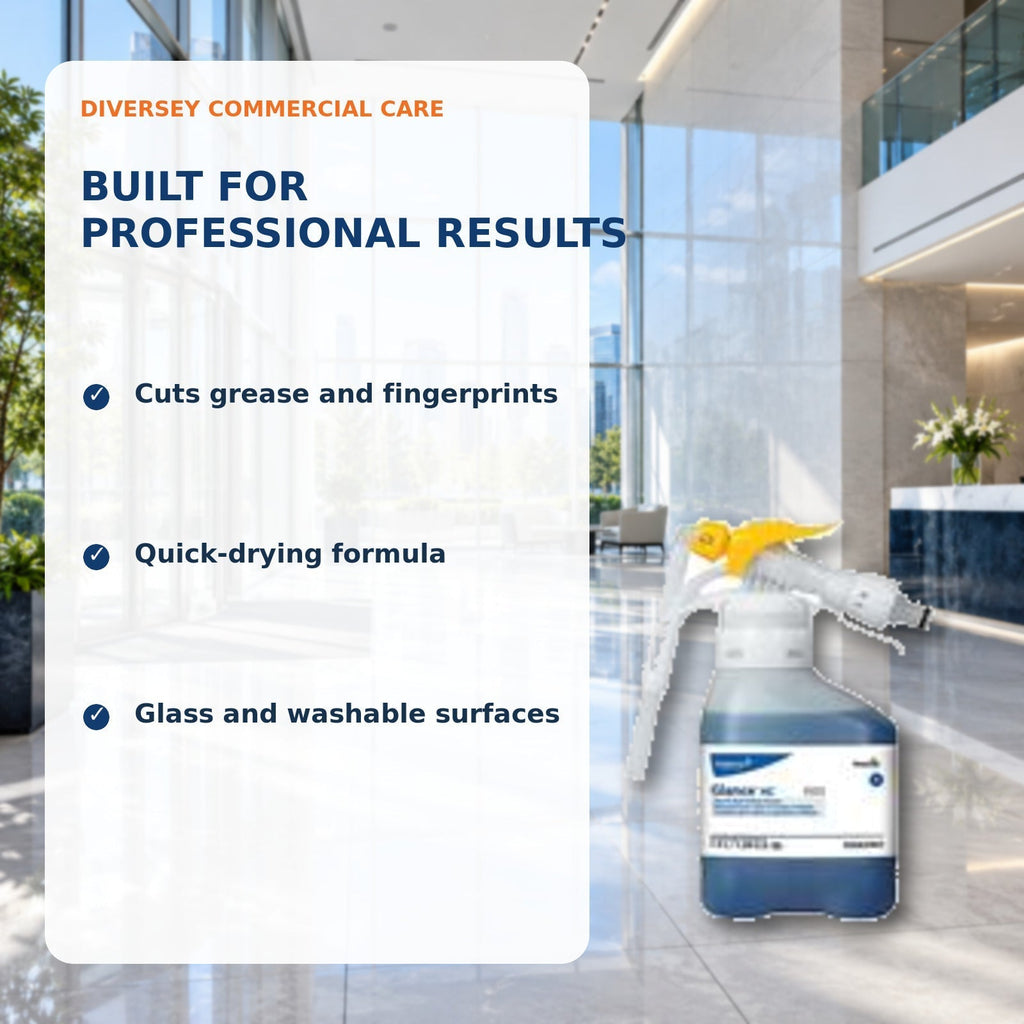 Diversey Glance HC RTD glass cleaner – product benefits