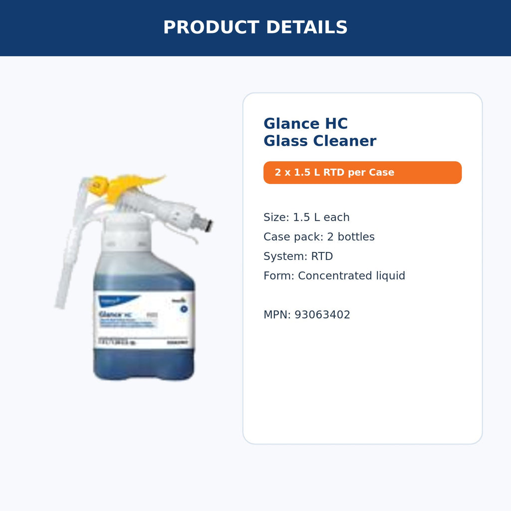 Diversey Glance HC RTD glass cleaner – product details