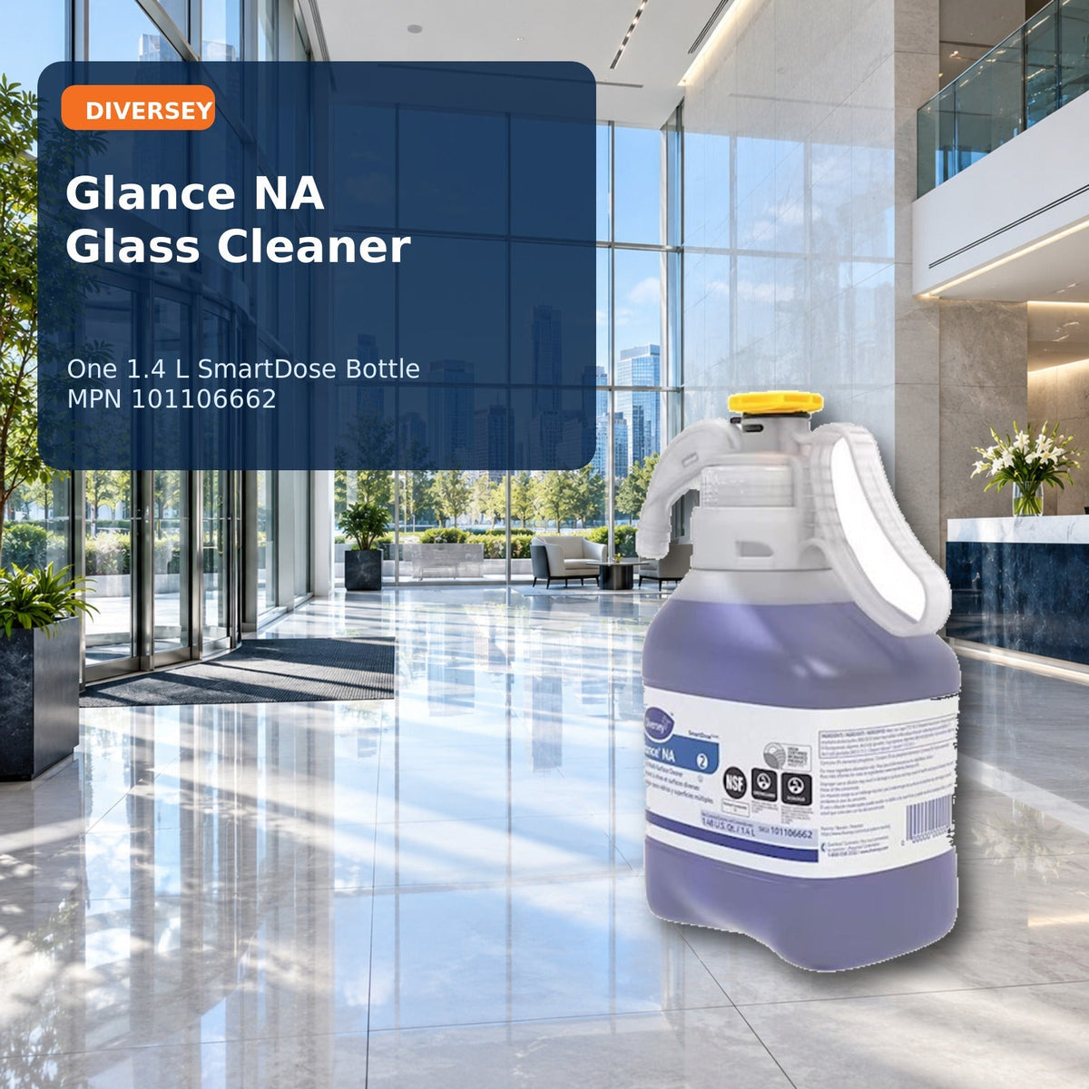 Diversey Glance NA SmartDose glass cleaner – product hero