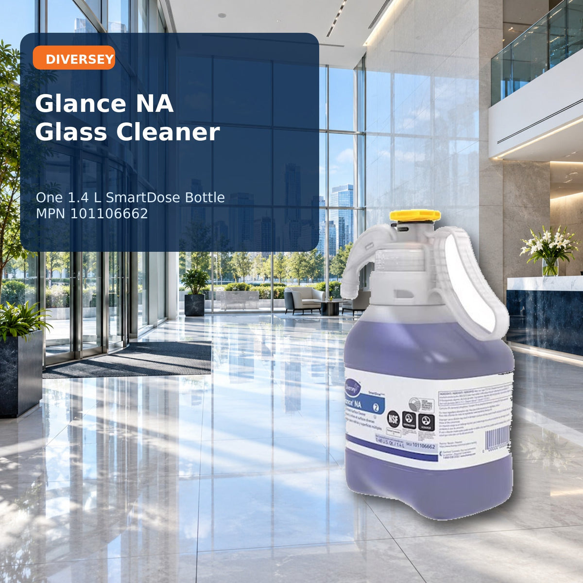 Diversey Glance NA SmartDose glass cleaner – product hero